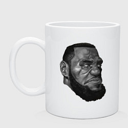 Кружка керамическая Angry LeBron, цвет: белый