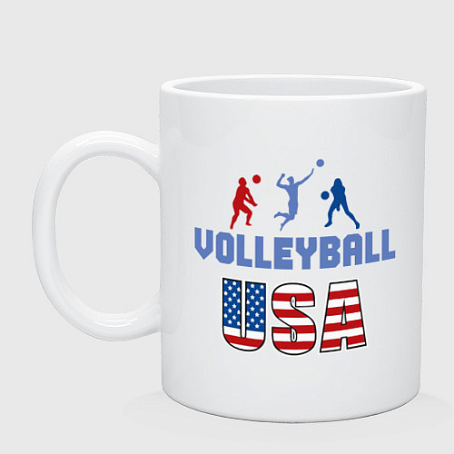 Кружка USA - Volleyball / Белый – фото 1