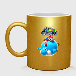 Кружка керамическая Super Mario Galaxy Nintendo, цвет: золотой