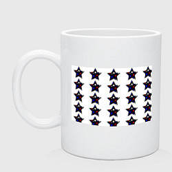 Кружка Звёзды в цветах флага России