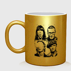 Кружка керамическая RHCP faces, цвет: золотой