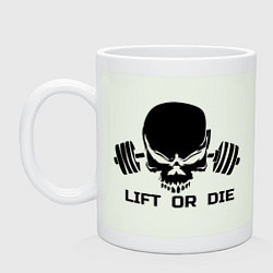 Кружка керамическая Lift or die!, цвет: фосфор