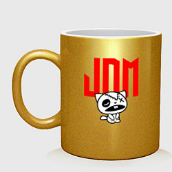 Кружка керамическая JDM Kitten-Zombie Japan, цвет: золотой
