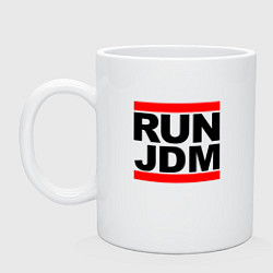 Кружка керамическая Run JDM Japan, цвет: белый