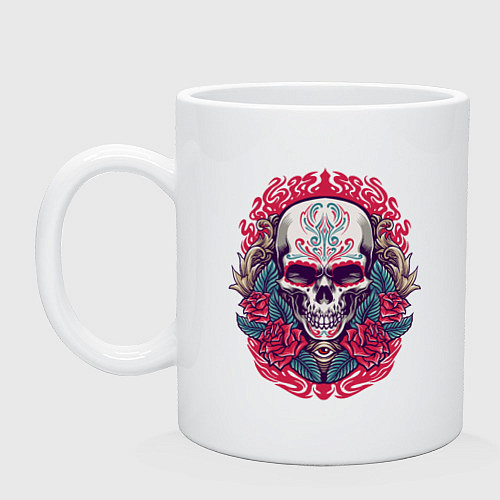 Кружка Roses Skull / Белый – фото 1