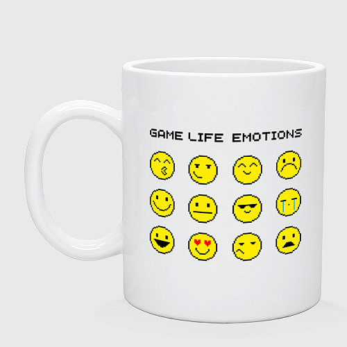 Кружка Life game emotions black / Белый – фото 1