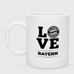 Кружка керамическая Bayern Love Классика, цвет: белый