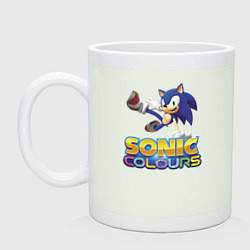 Кружка керамическая Sonic Colours Hedgehog Video game, цвет: фосфор