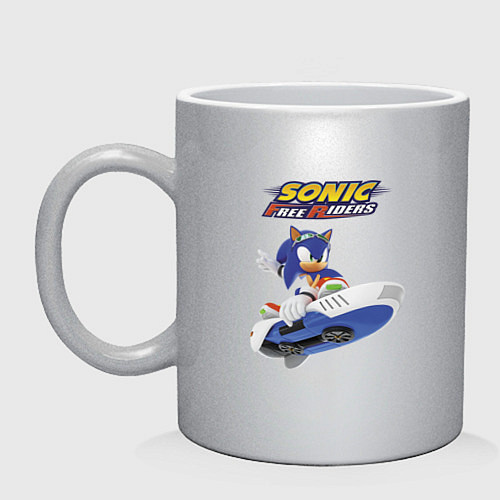 Кружка Sonic Free Riders Hedgehog Racer / Серебряный – фото 1