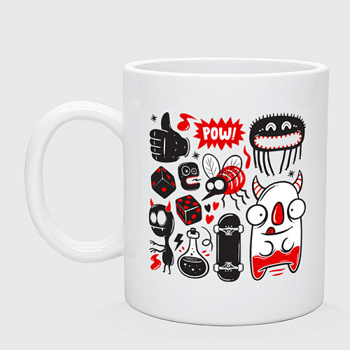 Кружка МУЛЬТЯШНЫЕ ЧЕРТИКИ / Белый – фото 1