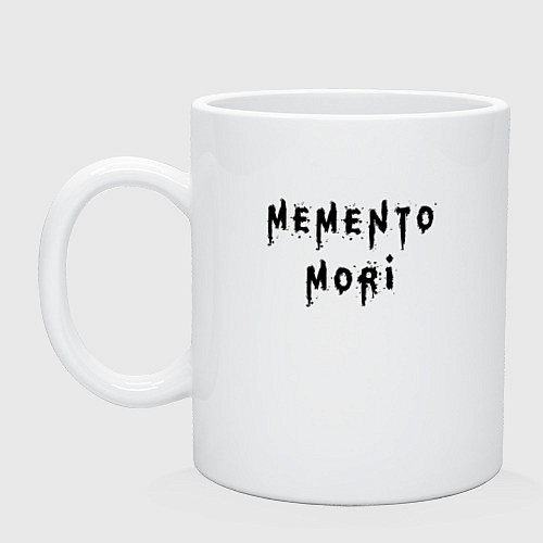 Кружка Memento Mori Помни о Смерти Надпись / Белый – фото 1