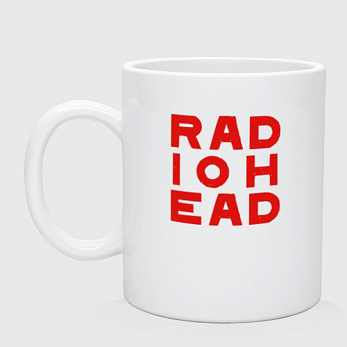 Кружка Radiohead большое красное лого / Белый – фото 1