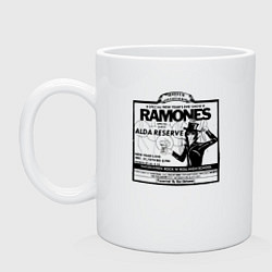 Кружка керамическая Live at the Palladium, NY - Ramones, цвет: белый