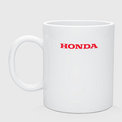 Кружка керамическая HONDA ХОНДА LOGO спина, цвет: белый