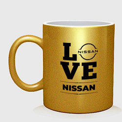 Кружка керамическая Nissan Love Classic, цвет: золотой