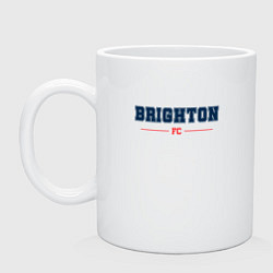 Кружка керамическая Brighton FC Classic, цвет: белый