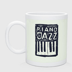 Кружка керамическая Piano Jazz, цвет: фосфор