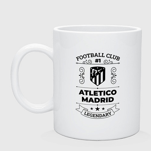 Кружка Atletico Madrid: Football Club Number 1 Legendary / Белый – фото 1