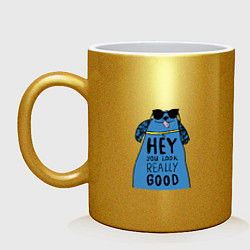 Кружка керамическая Good dog, цвет: золотой