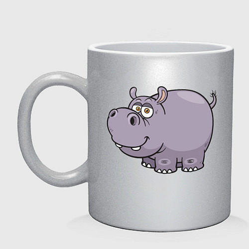 Кружка Милый Бегемот / Серебряный – фото 1