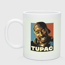Кружка керамическая Tupac - All Eyez On me, цвет: фосфор