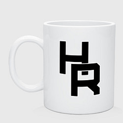 Кружка керамическая HR плетение, цвет: белый