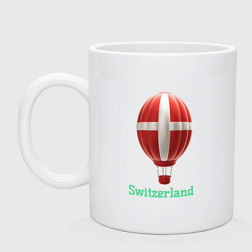 Кружка 3d aerostat Switzerland flag / Белый – фото 1