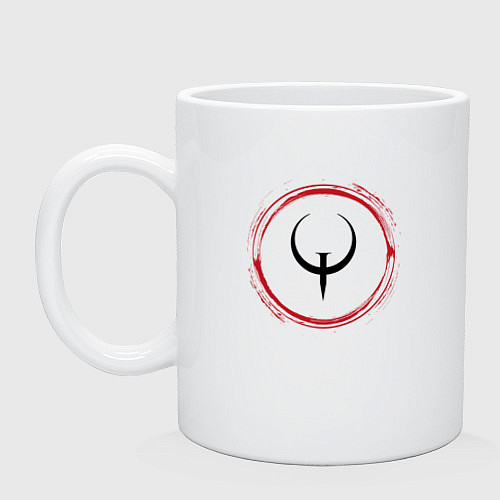Кружка Символ Quake и красная краска вокруг / Белый – фото 1