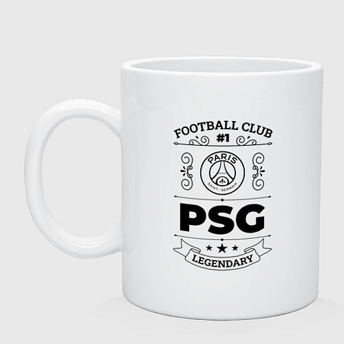 Кружка PSG: Football Club Number 1 Legendary / Белый – фото 1