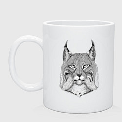 Кружка керамическая LYNX, цвет: белый