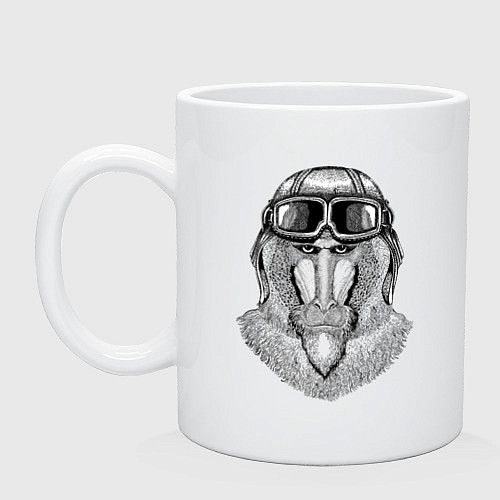 Кружка AVIATOR MONKEY / Белый – фото 1