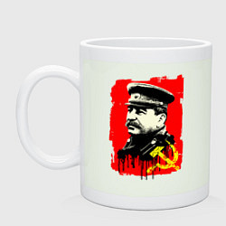 Кружка керамическая СССР - Сталин, цвет: фосфор