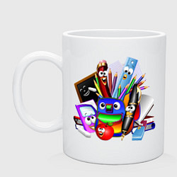 Кружка керамическая Вперед за знаниями, цвет: белый