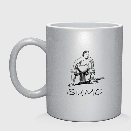Кружка Сумо минимализм / Серебряный – фото 1