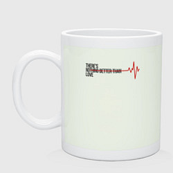 Кружка керамическая Любви Нет, цвет: фосфор