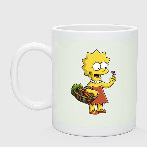 Кружка Lisa Simpson с гусеницей на даче / Фосфор – фото 1