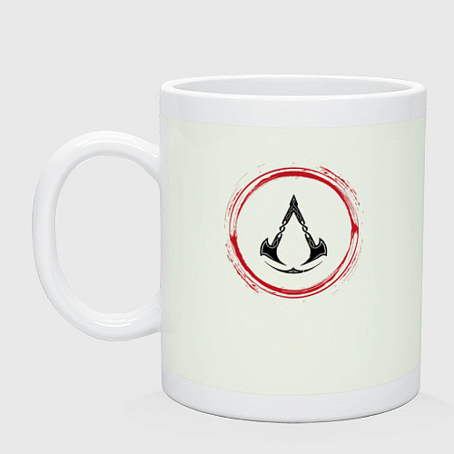 Кружка Символ Assassins Creed и красная краска вокруг / Фосфор – фото 1