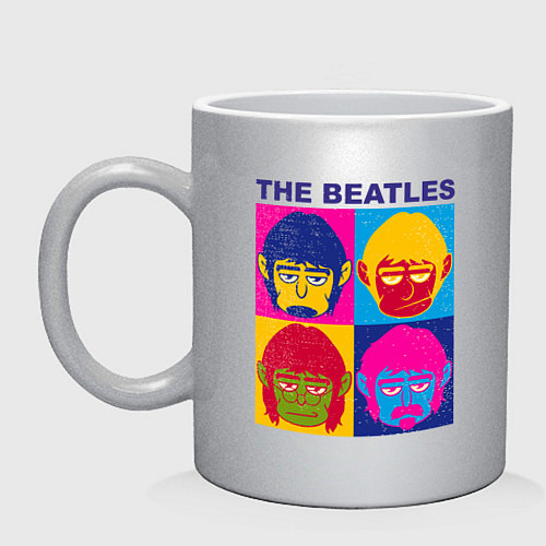 Кружка The Beatles Monkeys / Серебряный – фото 1