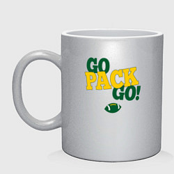 Кружка керамическая GO Pack GO! ВПЕРЕД! американский футбол, цвет: серебряный