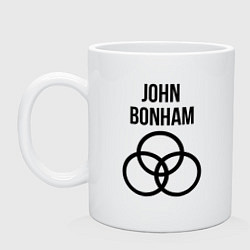 Кружка керамическая John Bonham - Led Zeppelin - legend, цвет: белый