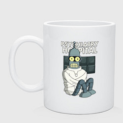Кружка керамическая Bender - hospital, цвет: белый