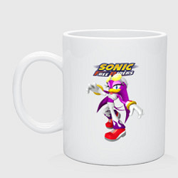 Кружка керамическая Sonic - ласточка Вейв - Free riders, цвет: белый