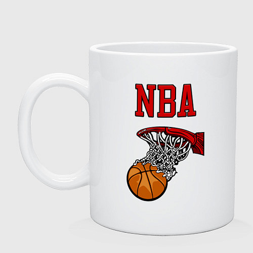 Кружка Basketball - NBA logo / Белый – фото 1