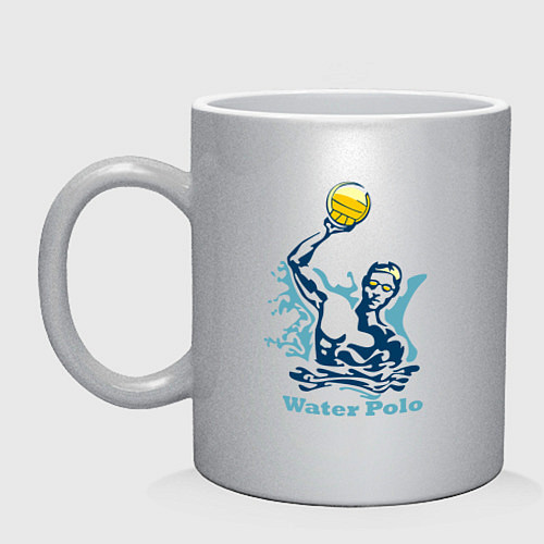 Кружка Водное поло бросок / Серебряный – фото 1