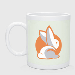 Кружка керамическая Orange Rabbit, цвет: фосфор