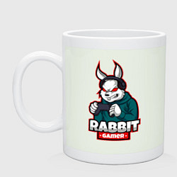 Кружка керамическая Rabbit Gamer, цвет: фосфор