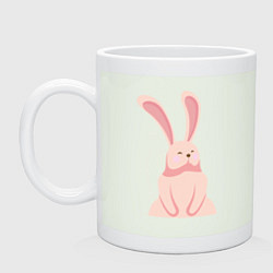 Кружка керамическая Pink Bunny, цвет: фосфор