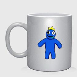 Кружка керамическая Синий из Роблокс, цвет: серебряный