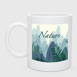 Кружка керамическая Nature - природа, цвет: белый
