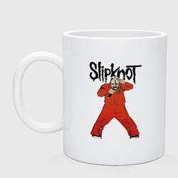 Кружка керамическая Slipknot fan art, цвет: белый